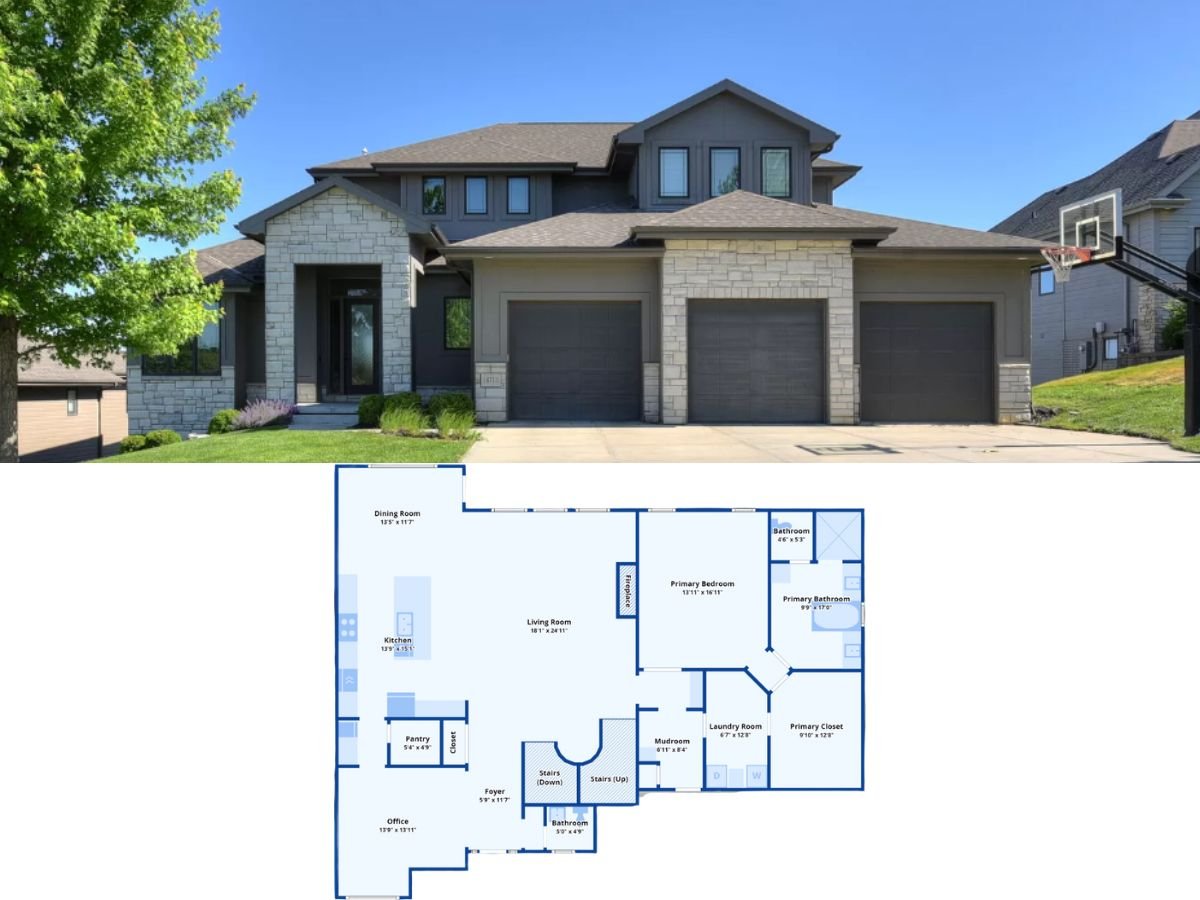 5-Bedroom Traditional Style Single Family Home (5,163 Sq. Ft. Floor Plan)
