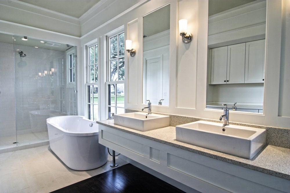 24 Primary Bathrooms Featuring Design Ideas for Double Sinks