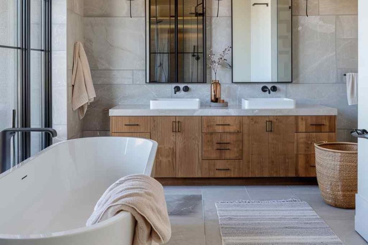 28 Japandi Bathroom Ideas that Float with Transitional Elements (Concept Interiors)