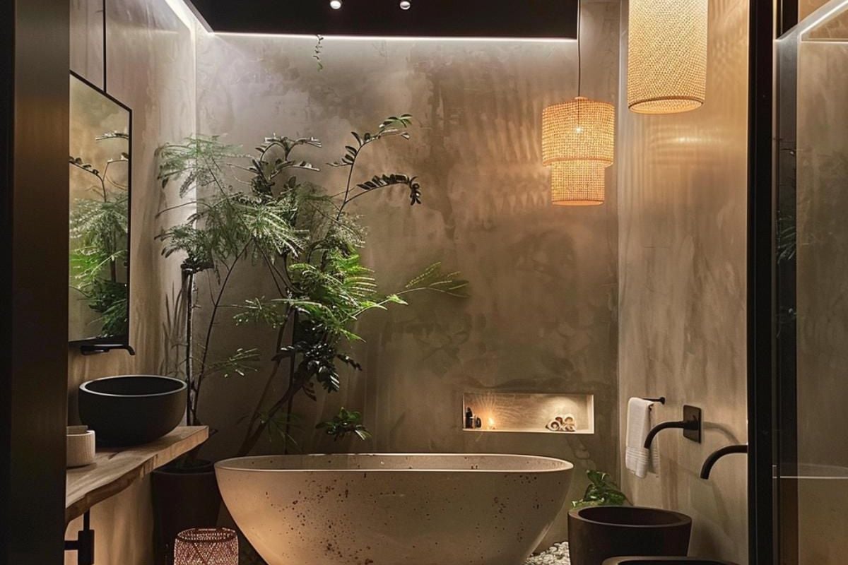 32 Japandi Bathroom Designs Enhanced with Strategic Lighting (Concept Interiors)