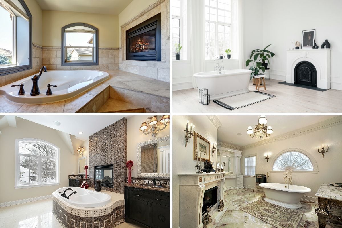 25 Primary Bathrooms With a Fireplace (2023 Guide and Photos)