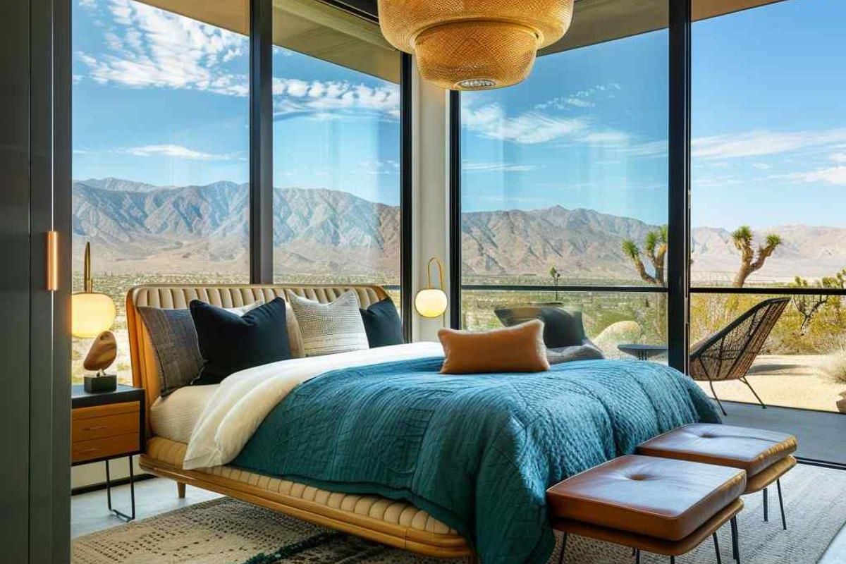 36 Japandi-MidMod Bedroom Ideas Featuring Pops of Teal (Concept Interiors)