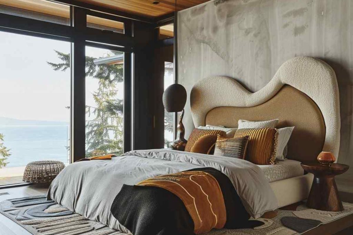 29 MidMod-Brutalist Bedrooms Flaunt Their Concrete and Curves (Concept Interiors)