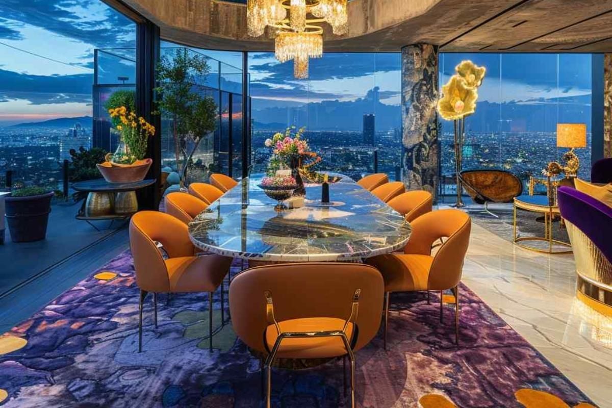 32 Dining Rooms Go Bold and Baroque with a Brutalist Flourish (Concept Interiors)