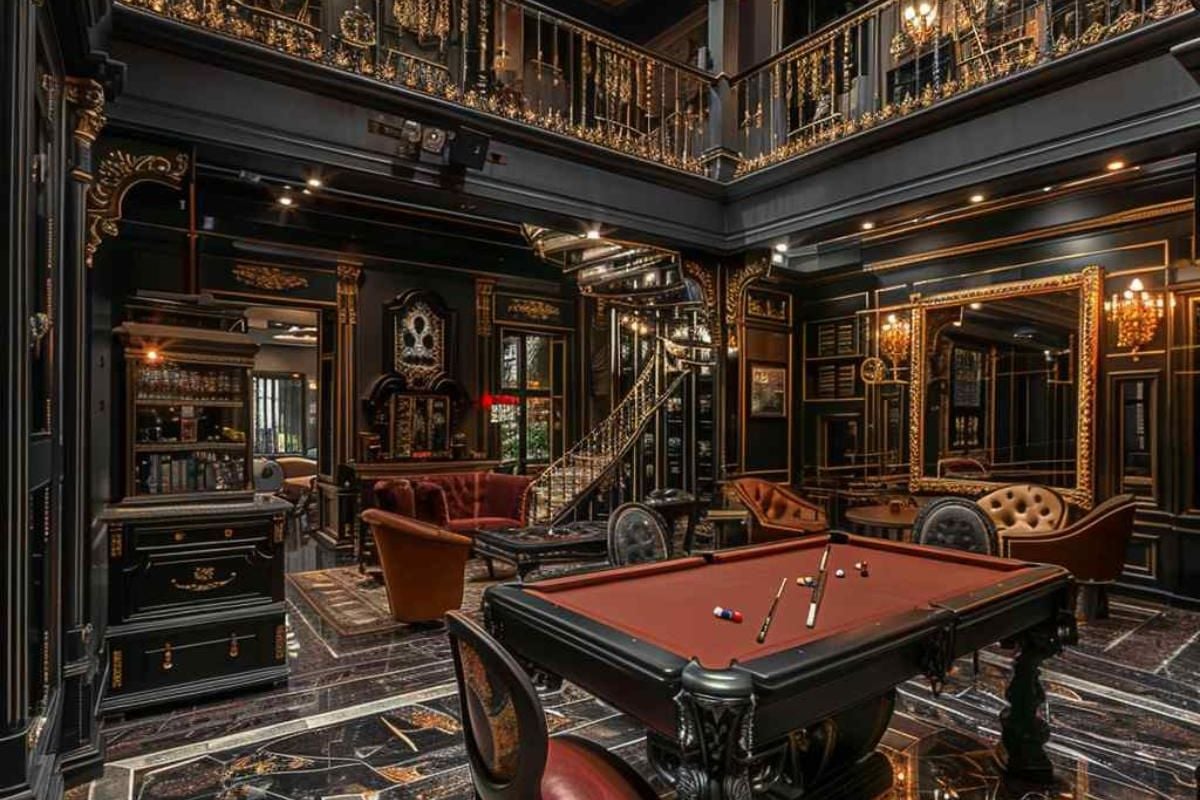 32 Game Rooms Elevate Play with Baroque-Rococo Design (Concept Interiors)