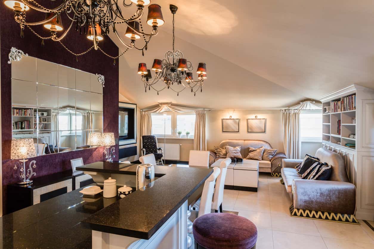 This is a look at a glam style interior décor.