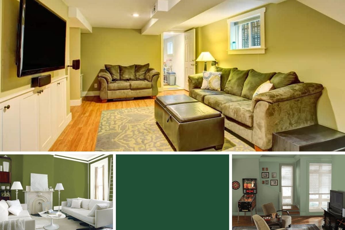 24 of the Best Green Paint Color Options for Finished Basements