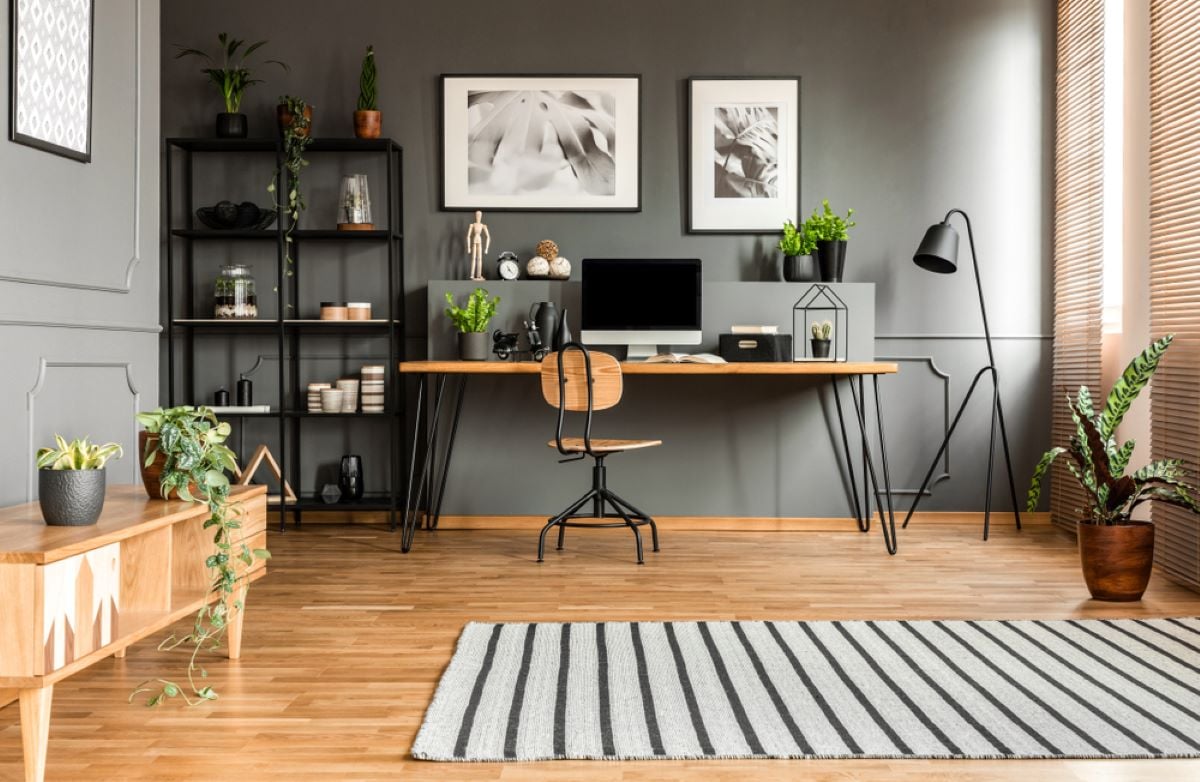 20 Home Office Designs That Use Area Rugs for Decorative Flair