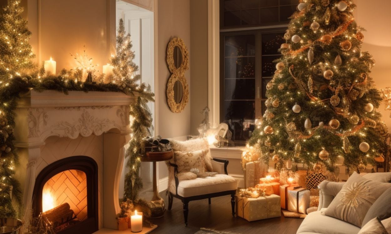 24 Enchanting Living Room Holiday Decor Ideas (Transitional Style)