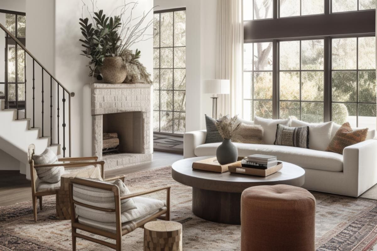 38 High-End Rustic California Modern Living Rooms (Conceptual Design Ideas)