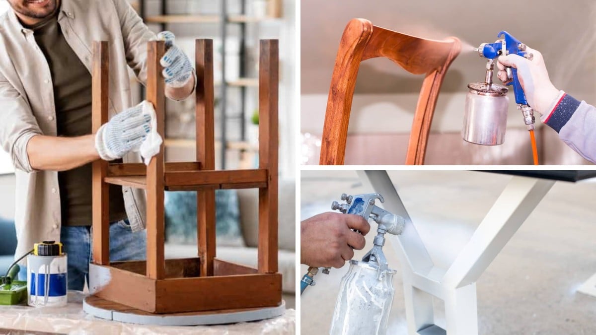 How to Spray Paint Wood Furniture