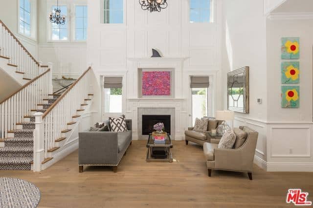 Traditional Home with Wide Plank Oak Floors Throughout and Custom Designer Window Coverings